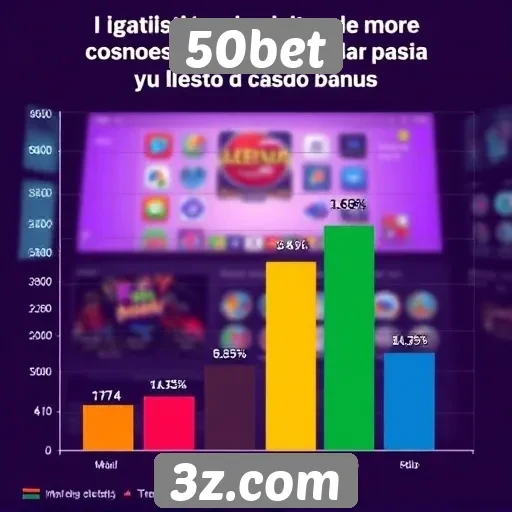 Estatísticas de visitantes do site 50bet em crescimento